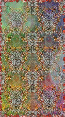 Çiçekli, kusursuz bir arkaplan. Çocuk stili. Renkli Bahar Temalı Kusursuz Arkaplan. Düz Çiçek Elementleri Tasarımı.