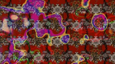 Eskiz geçmişi. Kumaş, tekstil, duvar kağıdı baskısı için. Raster illüstrasyonu. Tomurcukları papatya çiçekleri olan sevimli bir çiçek deseni. Eski usul. Miles Fleur, dandik süs.