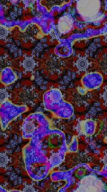 Kahverengi, mor ve gri renkli çiçekler. Raster düz çiçek çizim deseni. Tasarım hediye paketi, tebrik kartları, posterler ve afiş tasarımı.