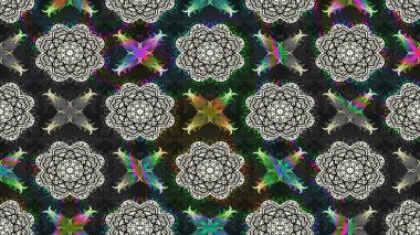 Çiçeksel fantezi tasarımı ve parlak bir arka plan çizimi. Renkli Bahar Teması eskiz kalıbı. Düz Çiçek Elementleri Tasarımı.