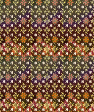 Küçük çiçekli şirin bir desen. Çiçek ve yapraklı çiçek deseni. Raster illüstrasyonu.