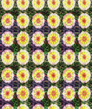 Sevimli çiçek raster deseni. Renkli Yaz Temalı eskiz kalıbı. Modaya uygun kumaş deseni. Düz Çiçek Elementleri Tasarımı.