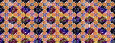 Turuncu renkli çiçekler. Renkli Bahar Teması eskiz kalıbı. Çiçek desenli eskiz. Düz Çiçek Elementleri Tasarım Raster illüstrasyonu.