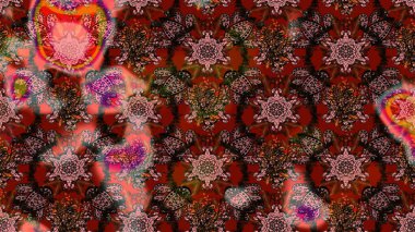 Düz Çiçek Elementleri Tasarımı. Raster. Renkli Bahar Teması çizim şablonu.