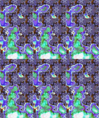 Raster resim. Elle çizilmiş. Güzel kumaş deseni. Doodle çiçekler ve dalları, otlar ve çiçekler.