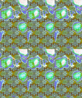 Yeşil renkli çiçekler. El çizimi. Çiçekli eskiz deseni. Suluboya çizimi.