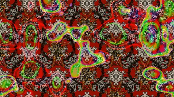 Küçük çiçekli basit bir çiçek çizimi. Moda baskısı, albüm, ambalaj kağıdı ve duvar kağıdı için zarif dekoratif süslemeler. Raster illüstrasyonu. Kırmızı, kahverengi ve gri renkte şirin çiçekler..