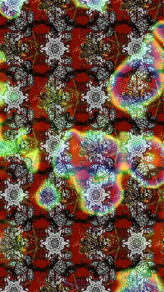 Moda baskıları için zarif bir şablon. Küçük çiçekte güzel bir desen. Küçük renkli çiçekler. Çiçekli bahar çiçekleri. Motley illüstrasyonu.