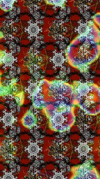 Moda baskıları için zarif bir şablon. Küçük çiçekte güzel bir desen. Küçük renkli çiçekler. Çiçekli bahar çiçekleri. Motley illüstrasyonu.