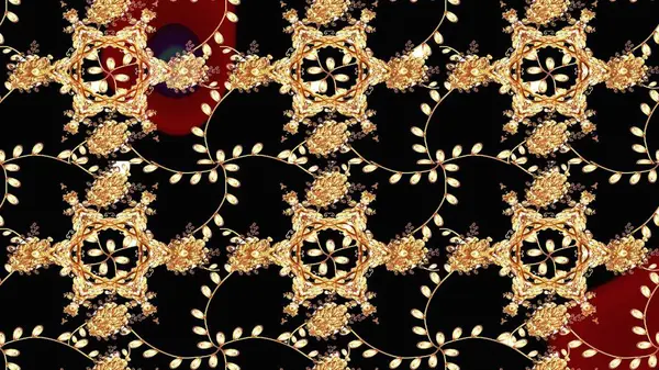 Klasik çiçek tasarımı elementleri. Raster illüstrasyonu. Siyah, bej ve kahverengi kıvırcık çiçekler siyah, bej ve kahverengi renklerde.