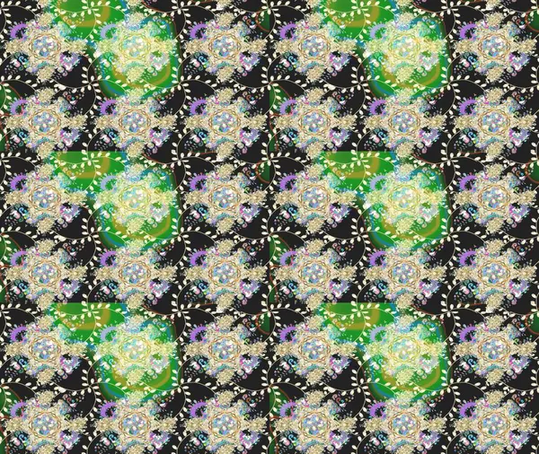 Gri renkli çiçekler. Düz Çiçek Elementleri Tasarımı. Renkli Yaz Temalı eskiz kalıbı. Raster illüstrasyonunda çiçek deseni çizimi.