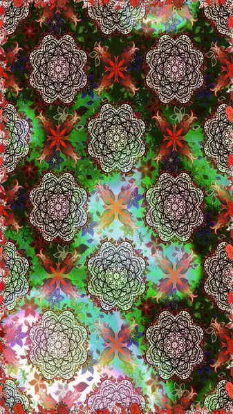 Küçük çiçekte güzel bir desen. Çiçekli yaz çiçekleri. Motley illüstrasyonu. Kusursuz. Moda baskıları için zarif bir şablon. Küçük renkli çiçekler..