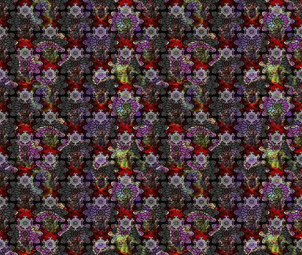 Eski usul küçük çiçekli şirin bir eskiz deseni. Kumaş, duvar kağıdı ve kağıt üzerine baskı yapmak için gelişen arka plan. Moda arka planında parlak buketler. Raster illüstrasyonu.