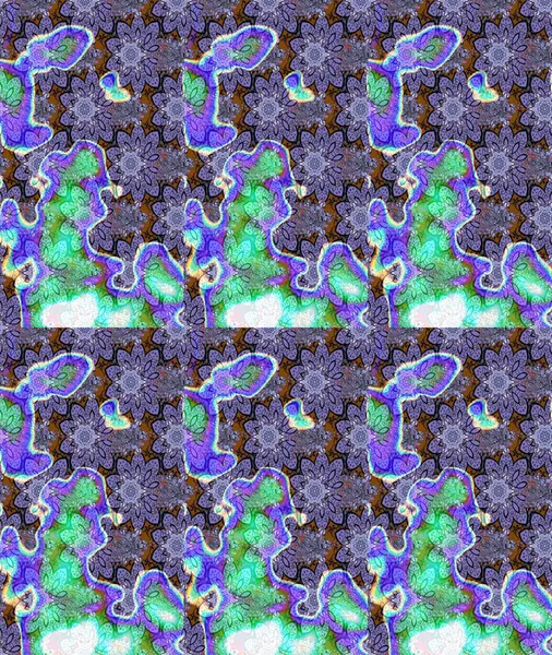 Raster resim. Elle çizilmiş. Güzel kumaş deseni. Doodle çiçekler ve dalları, otlar ve çiçekler.