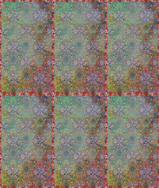 El çizimi Raster çizimi. Duvar kağıdı, web sitesi arka planı, ambalaj kağıdı, davetiye, broşür, afiş veya web sitesi için kusursuz çiçek deseni kullanılabilir. Parlak elementlerin.