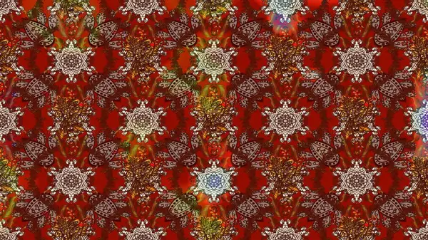 Yaz çiçekleri teması. El çizimi, soyut ve süslü elementler. Suluboya resim taklit Raster çizimi. Klasik çiçekler. Kahverengi, kırmızı ve bej renkler.