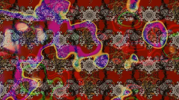 Eskiz geçmişi. Kumaş, tekstil, duvar kağıdı baskısı için. Raster illüstrasyonu. Tomurcukları papatya çiçekleri olan sevimli bir çiçek deseni. Eski usul. Miles Fleur, dandik süs.