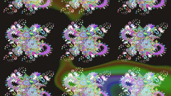 Moda baskıları için zarif bir şablon. Motley illüstrasyonu. Çiçekli yaz çiçekleri. Küçük çiçekte güzel bir desen. Küçük renkli çiçekler. Çizim.