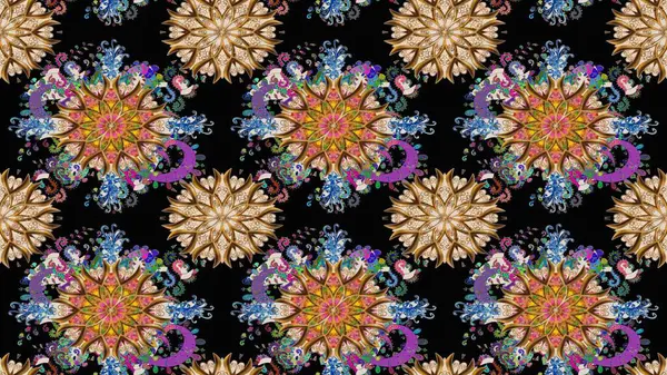 Flat Flower Elements Design. Cute sketch pattern. Colour Summer Theme sketch pattern Background. Print. Cute fabric pattern. Raster floral background.