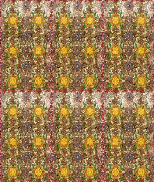 Suluboya çiçek buketi. Çiçek arkaplan. Doğum günü kartı ya da düğün davetiyesi. Kahverengi renklerde. Çiçekli tebrik kartı. Raster illüstrasyonu.