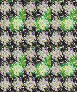 Düz Çiçek Elementleri Tasarımı. Renkli Yaz Temalı eskiz kalıbı. Raster illüstrasyonundaki çiçek desenli çizim. Gri renkli çiçekler.