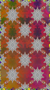 Kusursuz Tony kumaş deseni. Raster illüstrasyonu. Modaya uygun kumaş deseni. Küçük çiçekte sevimli çiçek deseni var..