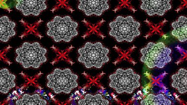 Sevimli çiçek raster deseni. Renkli Bahar Teması eskiz kalıbı. Düz Çiçek Elementleri Tasarımı. Siyah renkte çiçekler.