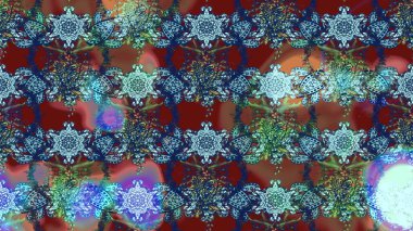 Çiçek desenli raster, mavi, kahverengi ve nötr çizgi desenli soyut raster arkaplan. Modern stil dokusu.