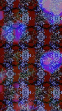 Sevimli çiçek raster deseni. Mor, kırmızı ve kahverengi renkte çiçekler. Düz Çiçek Elementleri Tasarımı. Renkli Bahar Teması çizim şablonu.