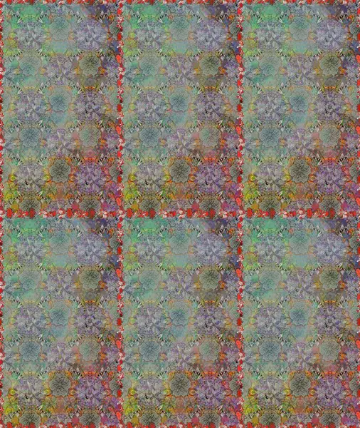 El çizimi Raster çizimi. Duvar kağıdı, web sitesi arka planı, ambalaj kağıdı, davetiye, broşür, afiş veya web sitesi için kusursuz çiçek deseni kullanılabilir. Parlak elementlerin.