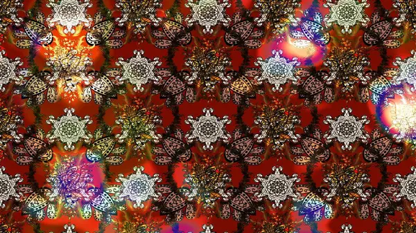 Nazikçe, güzel çiçek arkaplanı. Çiçekler kahverengi, kırmızı ve gri renklerde. Raster çiçek desenli ve çiçekli..