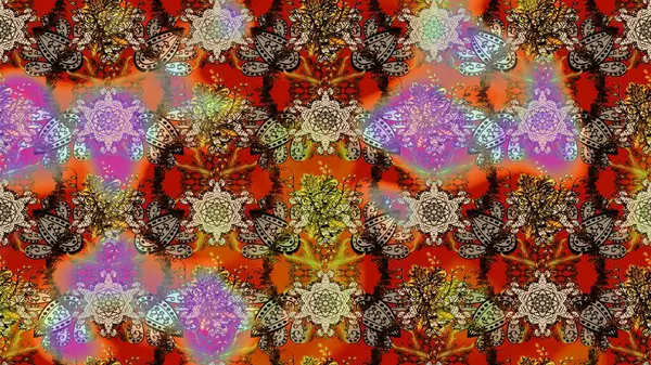 Çiçekli çiçek deseni, suluboya. Raster deseni. Küçük çiçekte güzel bir çiçek deseni..