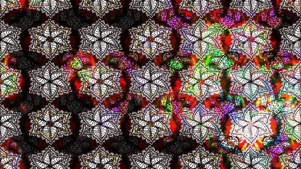 Küçük çiçekte güzel bir desen. Moda baskıları için zarif bir şablon. Küçük renkli çiçekler. Motley illüstrasyonu. Siyah çiçekli bahar çiçekleri.