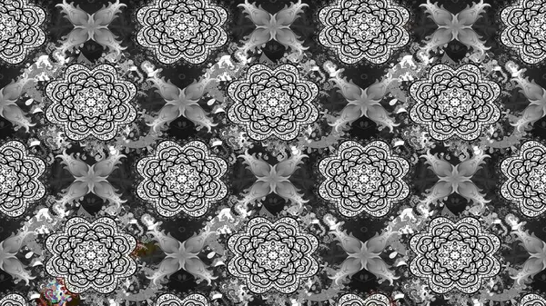 Suluboya tarzında gri renkli çiçekler. Raster illüstrasyonunda çiçek deseni çizimi.