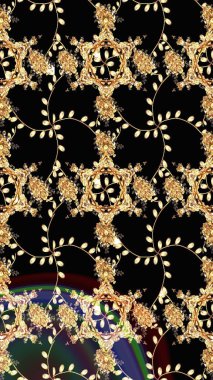 Suluboya çizimi. El çizimi. Çiçekli eskiz deseni. Siyah, bej ve kahverengi renkte çiçekler.