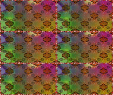 Düz Çiçek Elementleri Tasarımı. Renkli Yaz Temalı Kusursuz Arkaplan. Raster Illustrasyon 'da moda olmayan çiçek deseni. Güzel kumaş deseni.