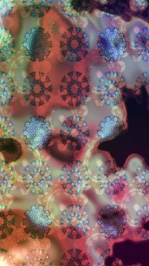 Çiçekli karalama şeklinde Raster çiçek deseni. Yumuşak, bahar çiçekli arka plan. Kahverengi renkte çiçekler.