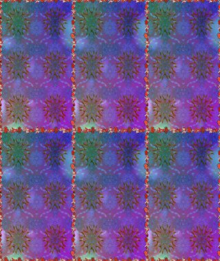 Şirin, zarif çiçekler Raster illüstrasyonu. Tekstil için figür. Davetiye ve kartpostal tasarımı için dekoratif çiçek unsurları. Yapraklı kusursuz desen. Poster veya kapak için arkaplan.