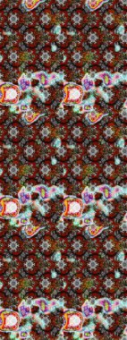 Gri, kahverengi ve kırmızı arka planda. Elle çizilmiş çiçek desenli Raster çizimi. Tekstil, kumaş, ambalaj, hatıra defteri için hoş bir çiçek arkaplanı. Çocuksu tasarım.