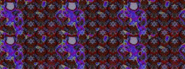 Renkli Bahar Teması eskiz kalıbı. Düz Çiçek Elementleri Tasarımı. Çiçekli çiçek deseni, suluboya. Kahverengi, mor ve kırmızı renkte çiçekler. Raster illüstrasyonu.