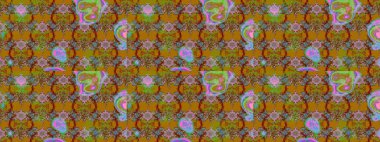 Tropik çiçekler. Gömlek, arka plan modelini çiz. Kahverengi, yeşil ve turuncu renkte çiçekler.