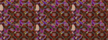 Raster illüstrasyonu. Anti-stres için soyut örnek sayfası. Kahverengi, kırmızı ve gri renklerde.