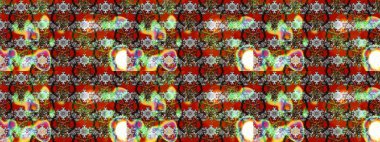 Moda baskıları için zarif bir şablon. Halk tarzı. Modern çiçek arkaplanı. Parlak renkli çiçekleri ve gri, kırmızı ve kahverengi renkte yaprakları olan muhteşem bir çiçek deseni..