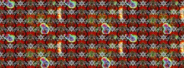 Gri, kırmızı ve kahverengi renkte çiçekler. Raster düz çiçek çizim deseni. Tasarım hediye paketi, tebrik kartları, posterler ve afiş tasarımı.