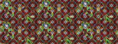 Raster. Renkli Bahar Teması eskiz kalıbı. Düz Çiçek Elementleri Tasarımı.