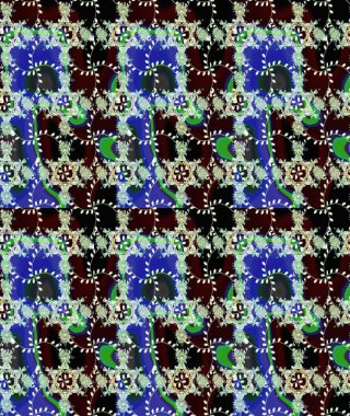 Mavi, nötr ve siyah renklerde. Raster illüstrasyonu. Anti-stres için Raster soyut şablon sayfası.