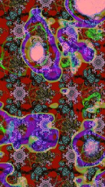 Güzel kumaş deseni. Hoş bir çiçek geçmişi var. Raster illüstrasyonu. Küçük çiçekte çizim deseni.