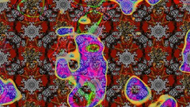 Suluboya çizim kalıbı. Çiçekler suluboya stilinde gri, kahverengi ve kırmızı renktedir. Çiçek izi.