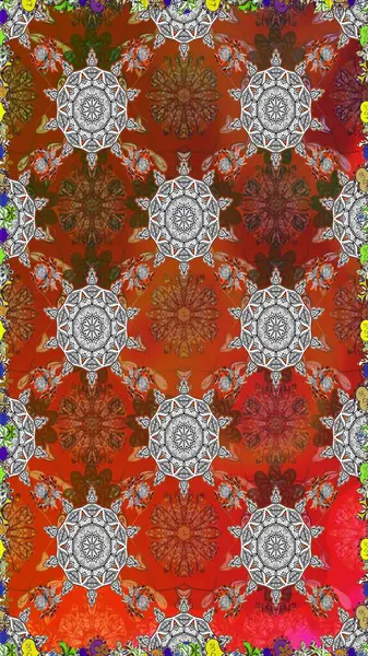 Raster çiçekleri klasik tarzda çizilmiş. Yumuşak, bahar çiçekleri kahverengi ve gri renklerde. Raster illüstrasyonu. Çiçekli, pürüzsüz desen.