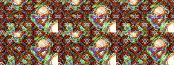 Tekstil için suluboya eskiz deseni. Şirin çiçekli, desenli, gri, kahverengi ve kırmızı renkli bir eskiz deseni. El çizimi çiçek çizimi deseni (fayans)).